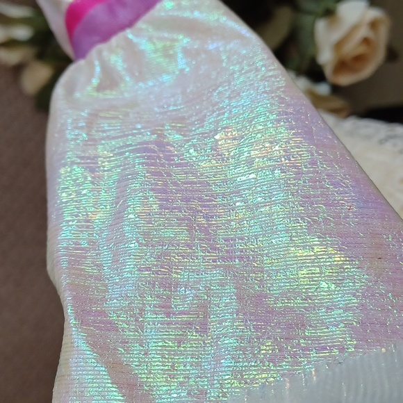 Vintage Barbie Dress Mattel Doll 80's Crystal Barbie Iridescent Dress Gown - Picture 11 of 17